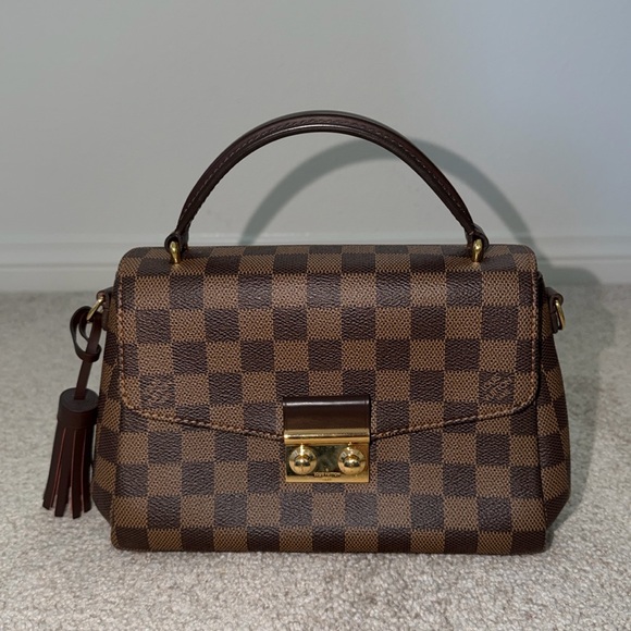 Louis Vuitton Handbags - LOUIS VUITTON Croisette Damier Ebene Shoulder Crossbody Bag Brown